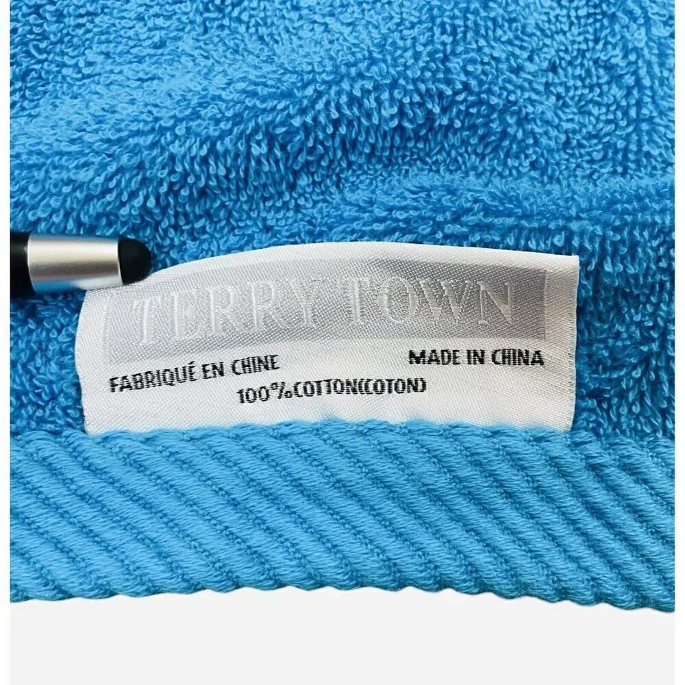 RARE Good Morning America Blue Cotton Beach Towel 60 x 35 ABC Logo Terry Town